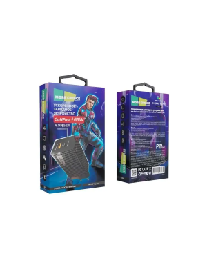 Купить   Smart 2USB 3.0А GAN PD+QC65W быстрая зарядка More choice NC76S (Black)-3.png